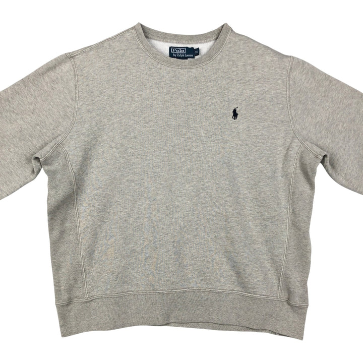Ralph Lauren POLO by Ralph Lauren One Point Logo Sweatshirt Trainer Men's XL cotton gray type Vintage Second Hand