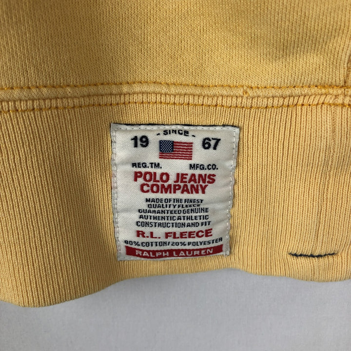 Ralph Lauren POLO JEANS COMPANY RALPH LAUREN Logo Sweatshirt (Men's Size M) cotton yellow type Vintage Second Hand