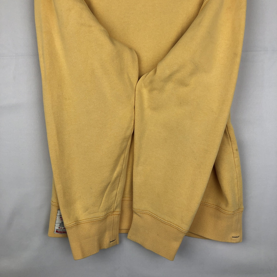 Ralph Lauren POLO JEANS COMPANY RALPH LAUREN Logo Sweatshirt (Men's Size M) cotton yellow type Vintage Second Hand