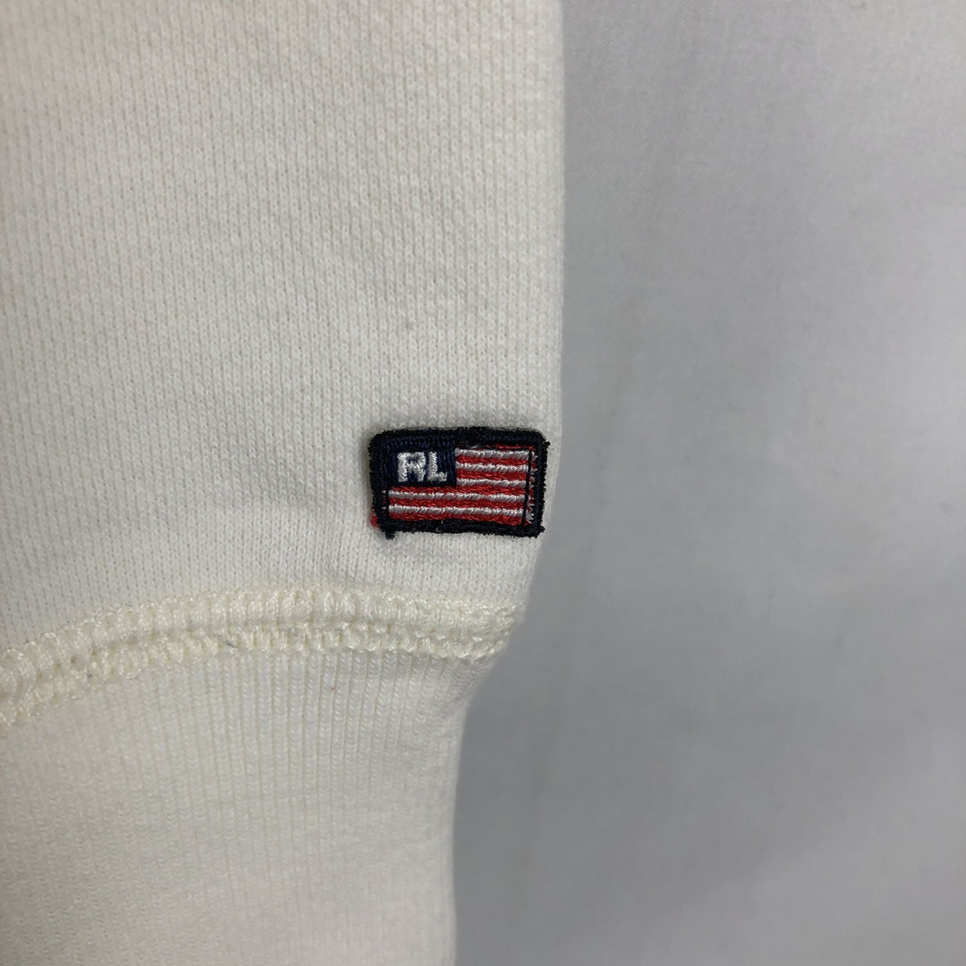 Ralph Lauren R.LAUREN POLO JEANS COMPANY Logo Sweatshirt (Men's Size XL) cotton pale white type Vintage Second Hand