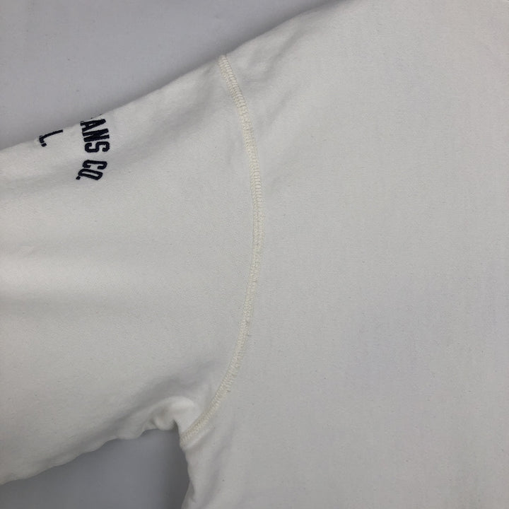 Ralph Lauren R.LAUREN POLO JEANS COMPANY Logo Sweatshirt (Men's Size XL) cotton pale white type Vintage Second Hand
