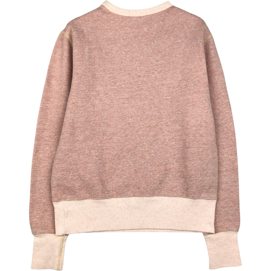 Ralph Lauren POLO RALPH LAUREN Two-tone Print Sweatshirt (Men's Size S) cotton coral Vintage Second Hand