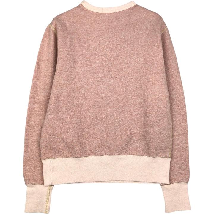 Ralph Lauren POLO RALPH LAUREN Two-tone Print Sweatshirt (Men's Size S) cotton coral Vintage Second Hand