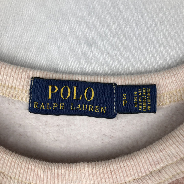 Ralph Lauren POLO RALPH LAUREN Two-tone Print Sweatshirt (Men's Size S) cotton coral Vintage Second Hand