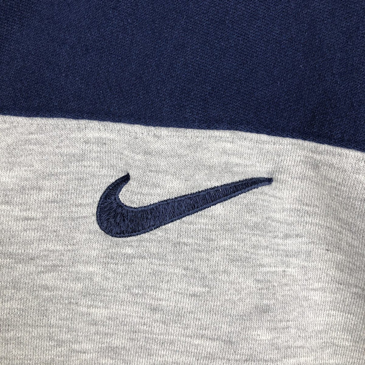 90s-00'S Nike Half-Zip Sweatshirt, Men's Size XL (Equivalent), Vintage cotton gray type Vintage Second Hand