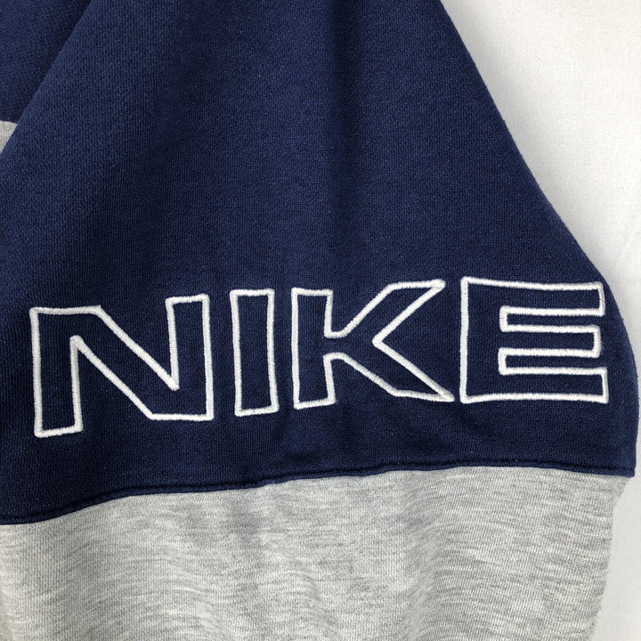 90s-00'S Nike Half-Zip Sweatshirt, Men's Size XL (Equivalent), Vintage cotton gray type Vintage Second Hand