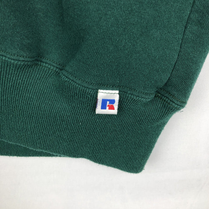 90'S Russell Two-Tone Half-Zip Sweatshirt, Made in USA, Men's XL (approx.), Vintage cotton gray type Vintage Second Hand