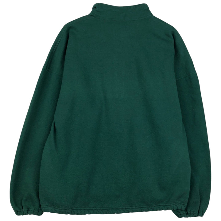 90'S Russell Half-Zip Sweatshirt, Made in USA, Men's XL, Vintage cotton green type Vintage Second Hand