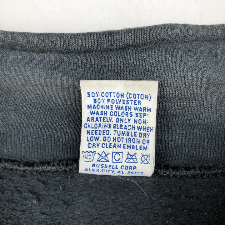90'S Russell Half-Zip Sweatshirt, Made in USA, Men's XL, Vintage cotton black type Vintage Second Hand