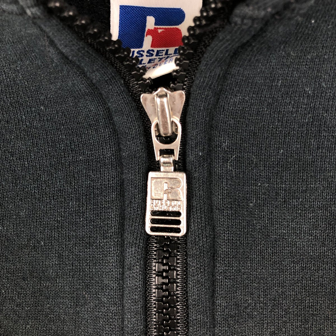 90'S Russell Half-Zip Sweatshirt, Made in USA, Men's XL, Vintage cotton black type Vintage Second Hand