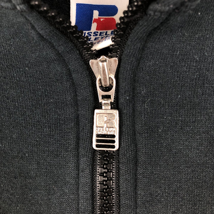 90'S Russell Half-Zip Sweatshirt, Made in USA, Men's XL, Vintage cotton black type Vintage Second Hand
