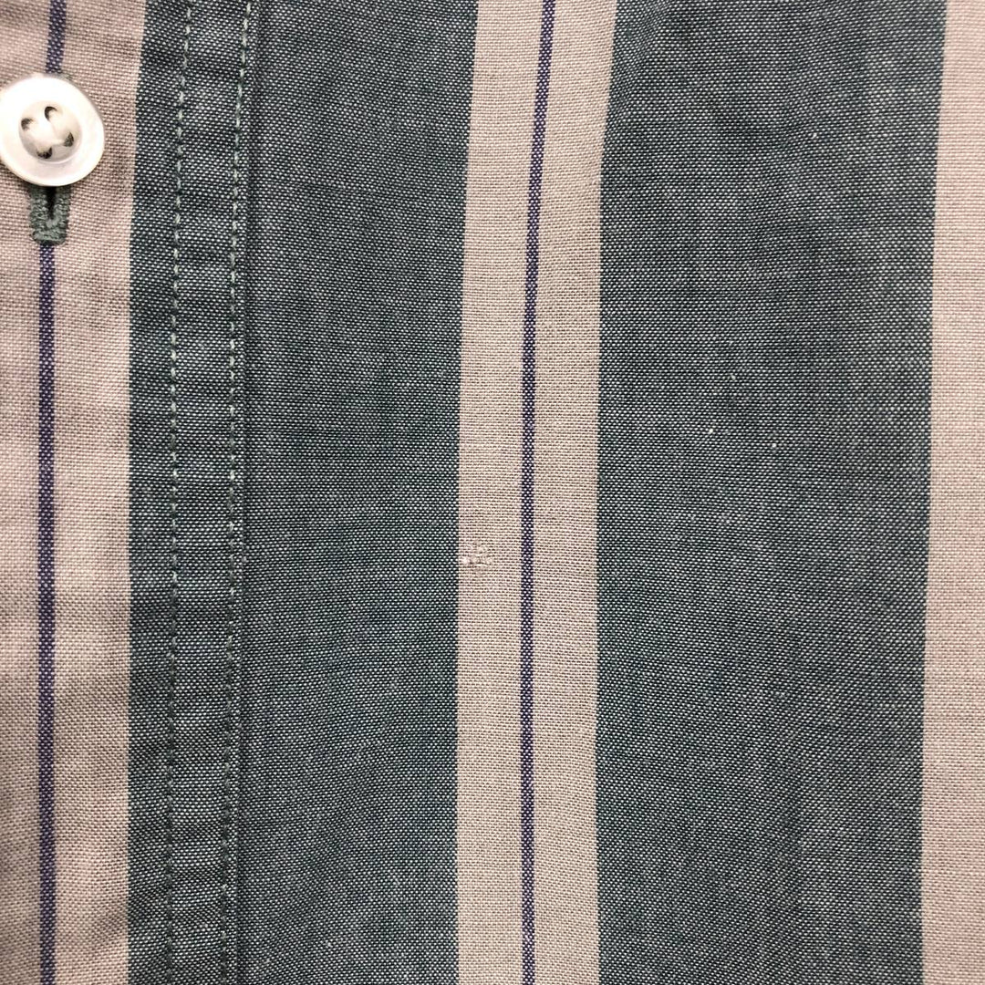 80s-90'S Eddie Bauer Black Tag Short-Sleeve Button-Down Striped Shirt, Men's XL (approx.) Vintage cotton blue type Vintage Second Hand