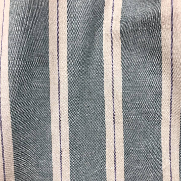 80s-90'S Eddie Bauer Black Tag Short-Sleeve Button-Down Striped Shirt, Men's XL (approx.) Vintage cotton blue type Vintage Second Hand