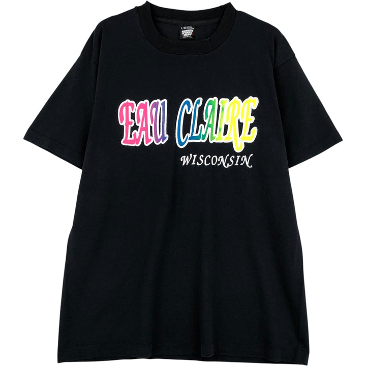 90'S Screen Stars Best Printed T-shirt Made in USA Men's L Vintage cotton black type Vintage Second Hand