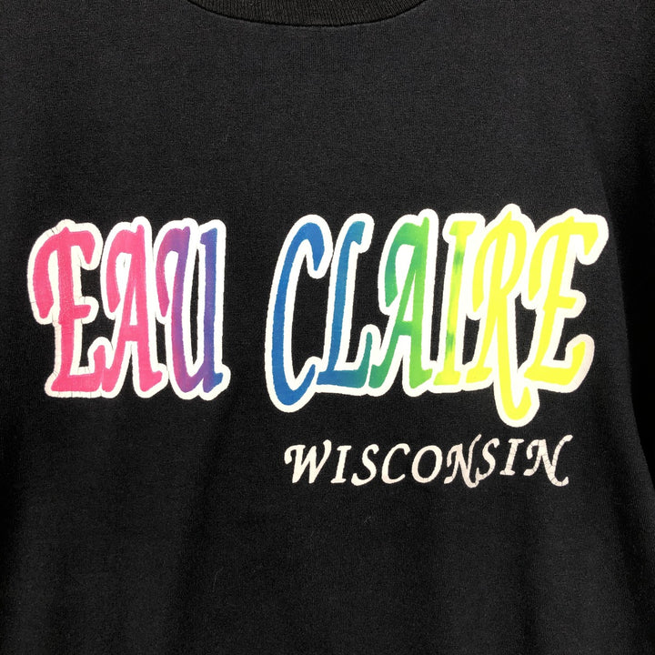 90'S Screen Stars Best Printed T-shirt Made in USA Men's L Vintage cotton black type Vintage Second Hand