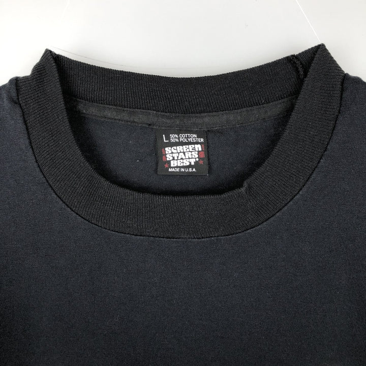 90'S Screen Stars Best Printed T-shirt Made in USA Men's L Vintage cotton black type Vintage Second Hand