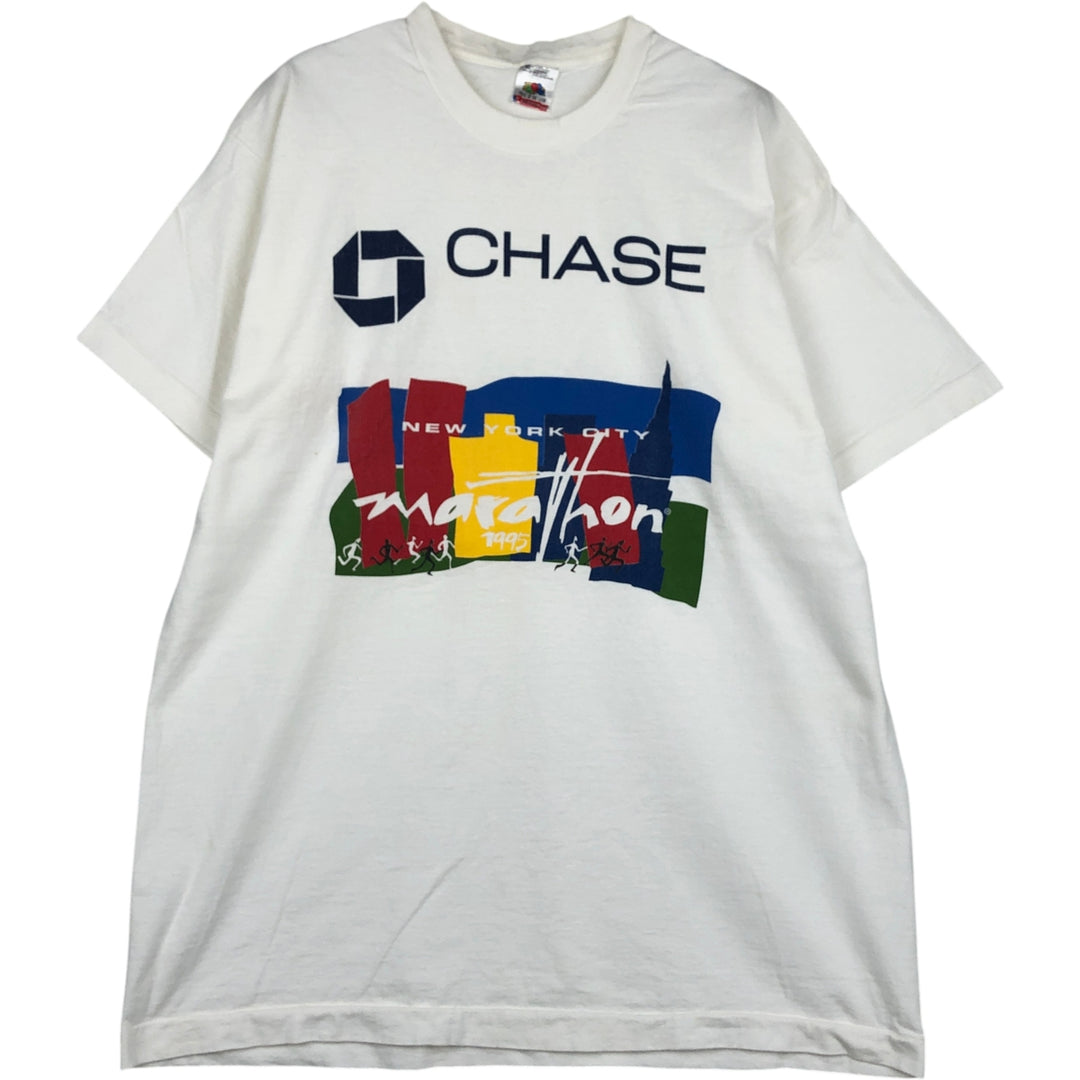 90'S Fruit of the Loom printed T-shirt, made in the USA, men's XL size, vintage cotton white type Vintage Second Hand