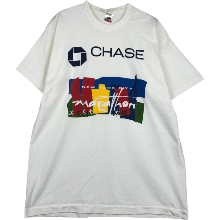 90'S Fruit of the Loom printed T-shirt, made in the USA, men's XL size, vintage cotton white type Vintage Second Hand