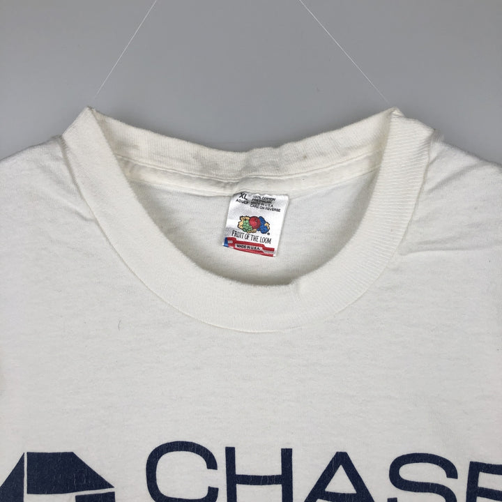 90'S Fruit of the Loom printed T-shirt, made in the USA, men's XL size, vintage cotton white type Vintage Second Hand