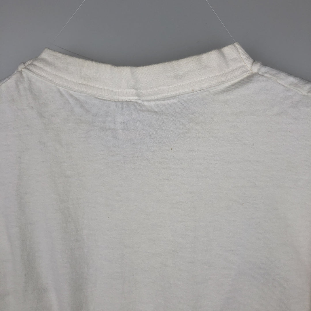 90'S Fruit of the Loom printed T-shirt, made in the USA, men's XL size, vintage cotton white type Vintage Second Hand