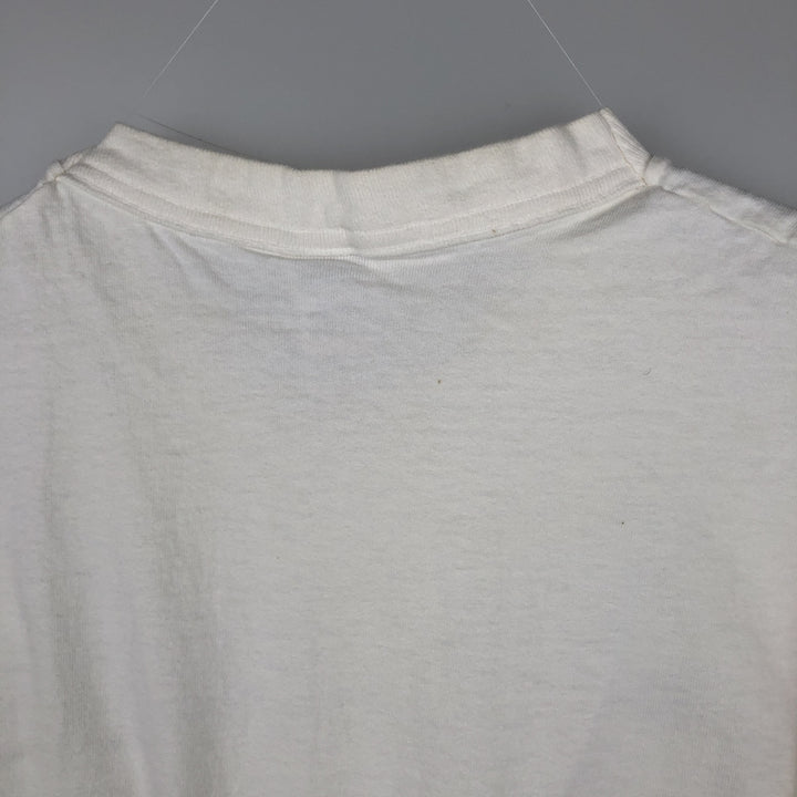 90'S Fruit of the Loom printed T-shirt, made in the USA, men's XL size, vintage cotton white type Vintage Second Hand