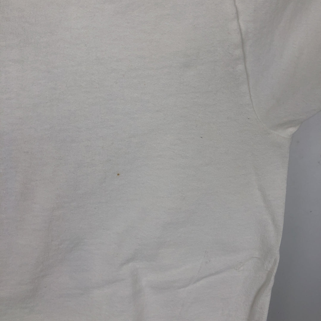 90'S Fruit of the Loom printed T-shirt, made in the USA, men's XL size, vintage cotton white type Vintage Second Hand