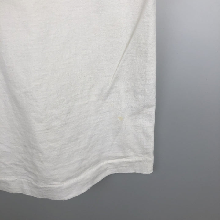 90'S Fruit of the Loom printed T-shirt, made in the USA, men's XL size, vintage cotton white type Vintage Second Hand