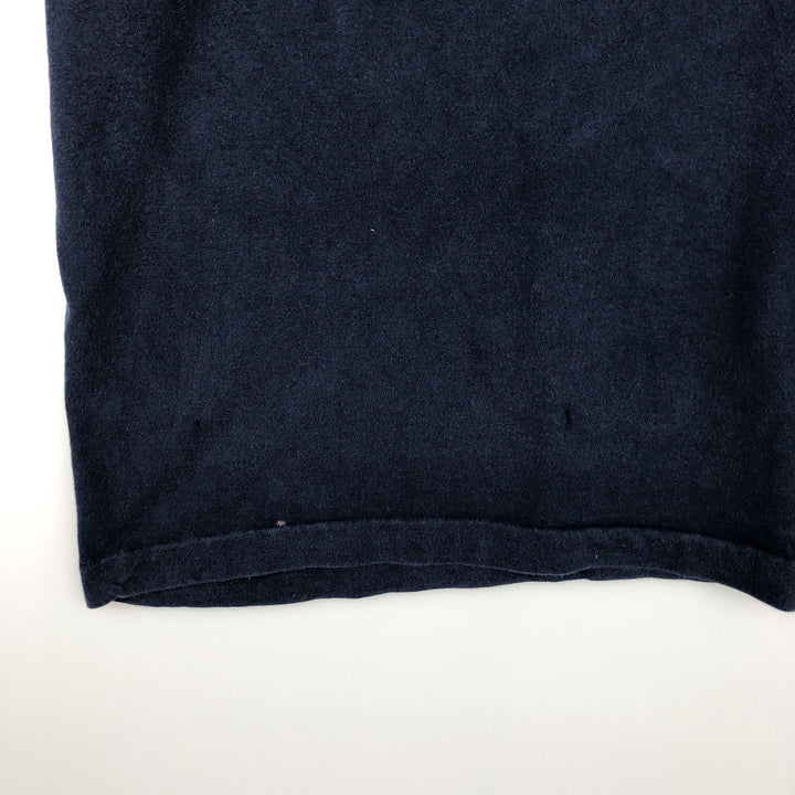 90'S Liz Claiborne Liz Wear Short Sleeve Printed T-Shirt, Made in USA, Men's Size L, Vintage cotton navy blue type Vintage Second Hand