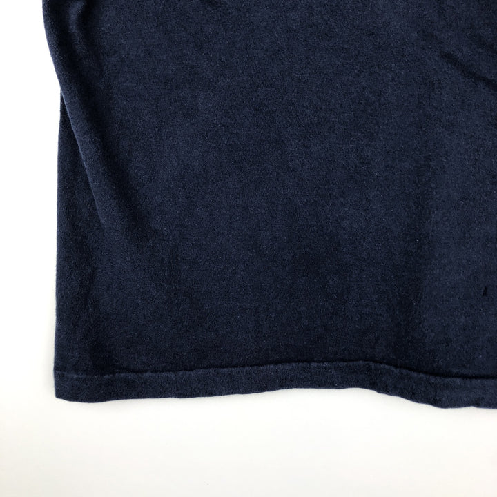 90'S Liz Claiborne Liz Wear Short Sleeve Printed T-Shirt, Made in USA, Men's Size L, Vintage cotton navy blue type Vintage Second Hand