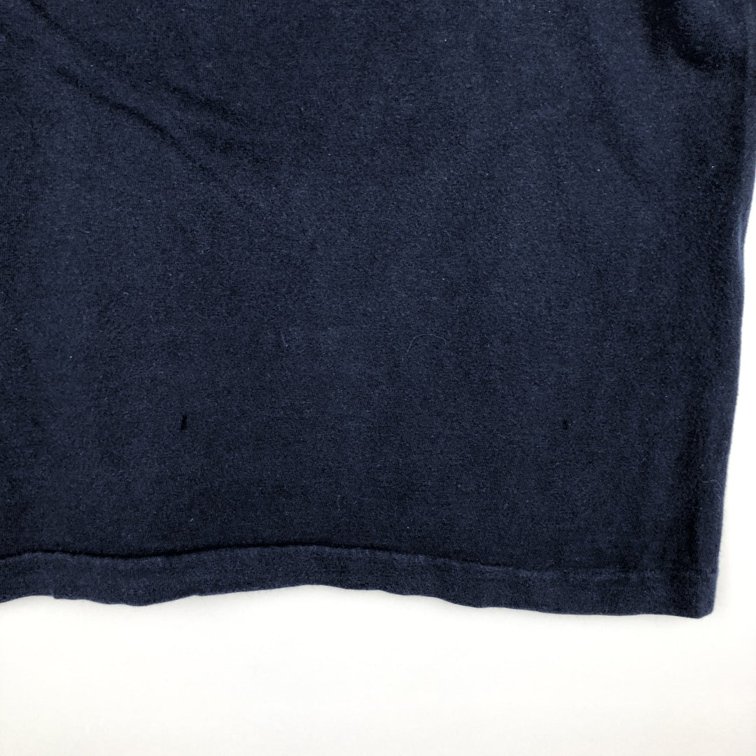 90'S Liz Claiborne Liz Wear Short Sleeve Printed T-Shirt, Made in USA, Men's Size L, Vintage cotton navy blue type Vintage Second Hand