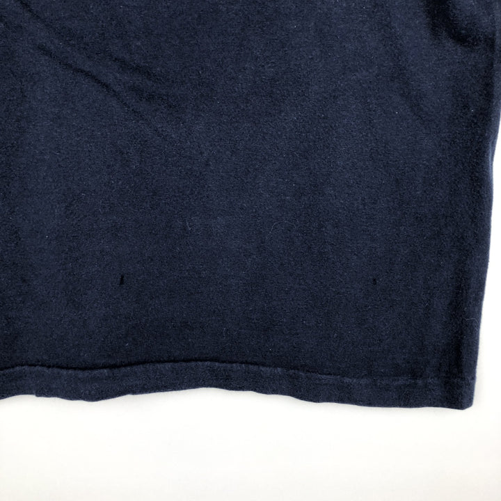 90'S Liz Claiborne Liz Wear Short Sleeve Printed T-Shirt, Made in USA, Men's Size L, Vintage cotton navy blue type Vintage Second Hand