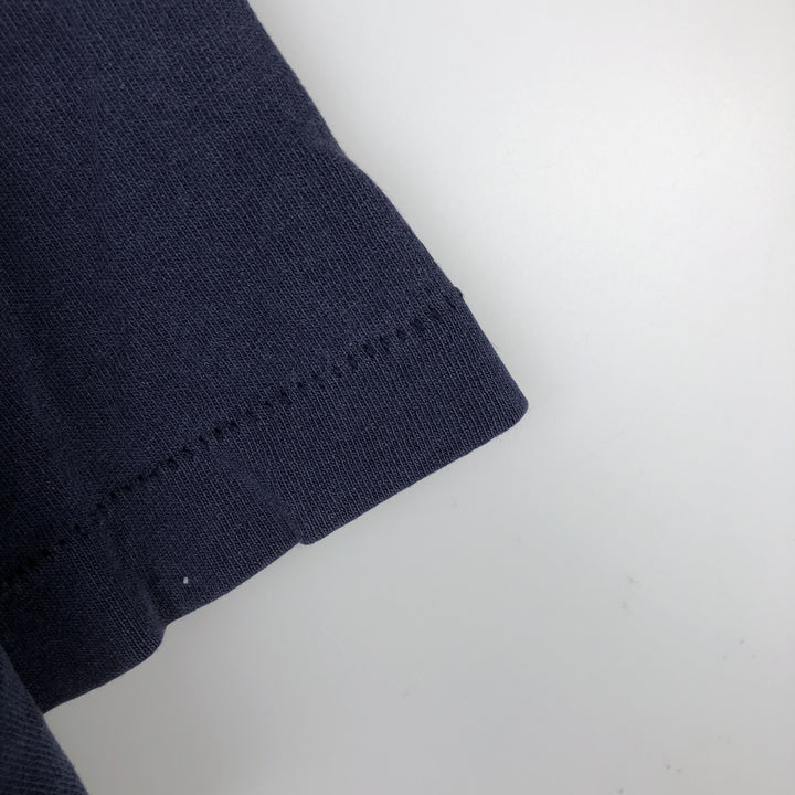 90'S Fruit of the Loom printed T-shirt, made in the USA, men's XL size, vintage cotton navy blue type Vintage Second Hand