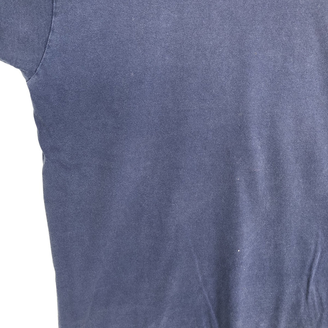 90'S Fruit of the Loom printed T-shirt, made in the USA, men's XL size, vintage cotton navy blue type Vintage Second Hand