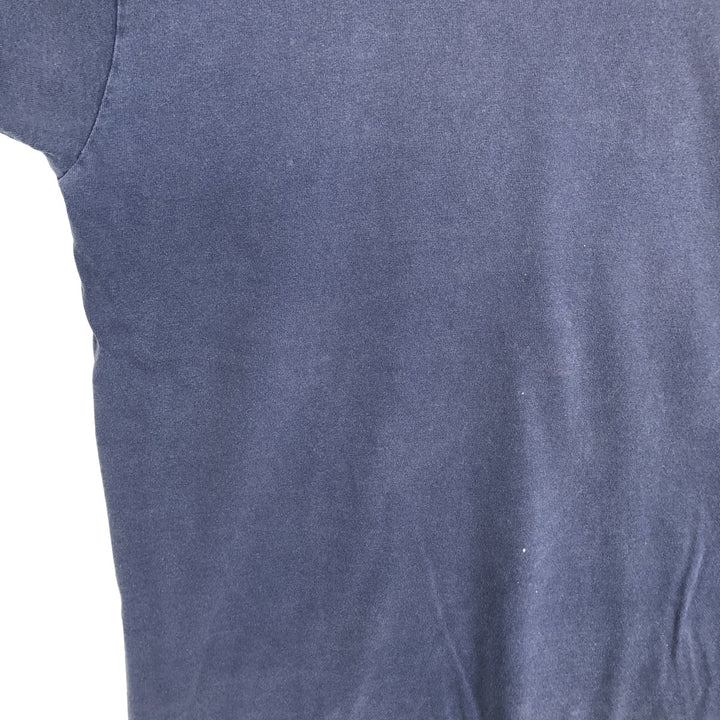 90'S Fruit of the Loom printed T-shirt, made in the USA, men's XL size, vintage cotton navy blue type Vintage Second Hand