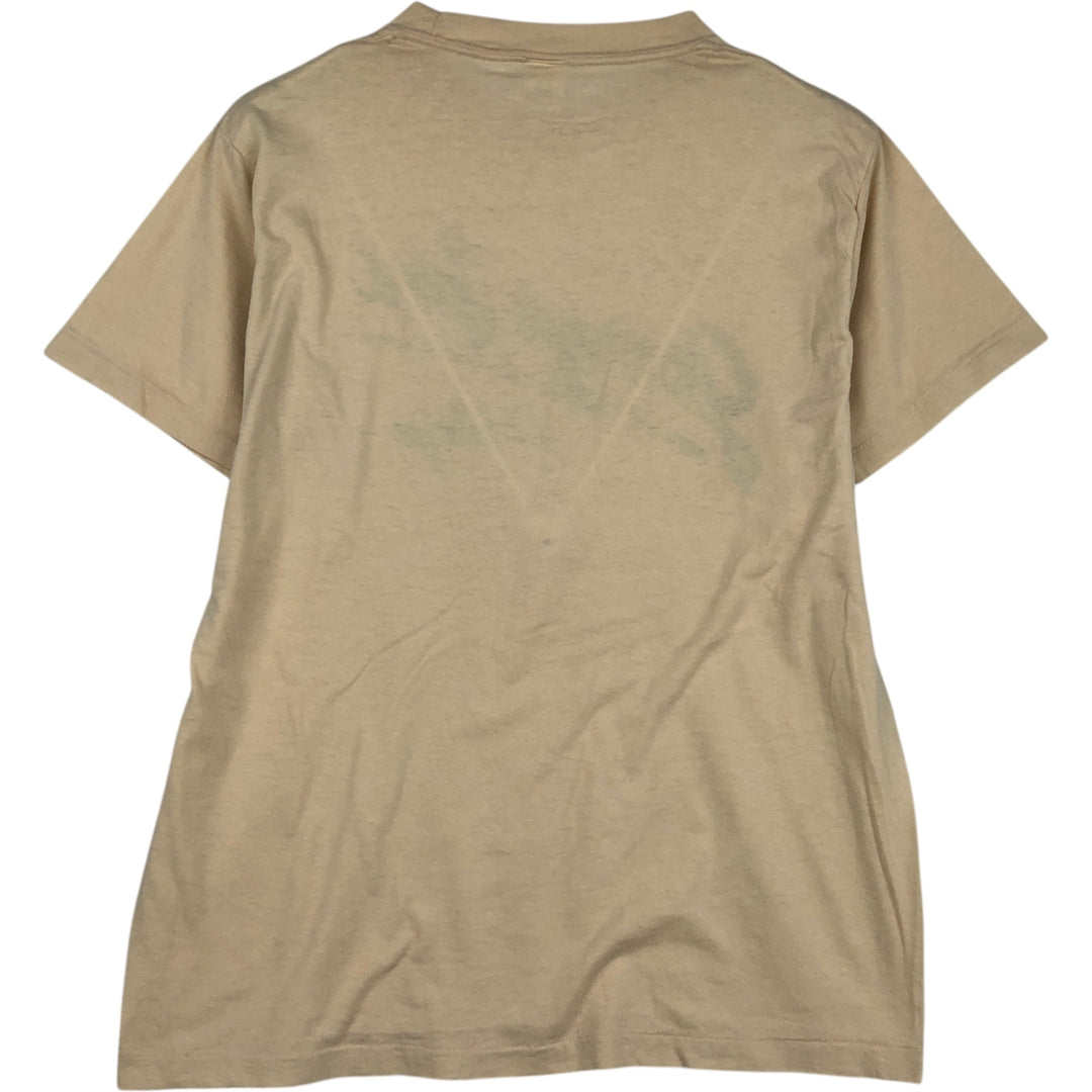 Vintage 1980'S PAC College T-Shirt, Made in USA, Men's XL polyester Beige type Vintage Second Hand
