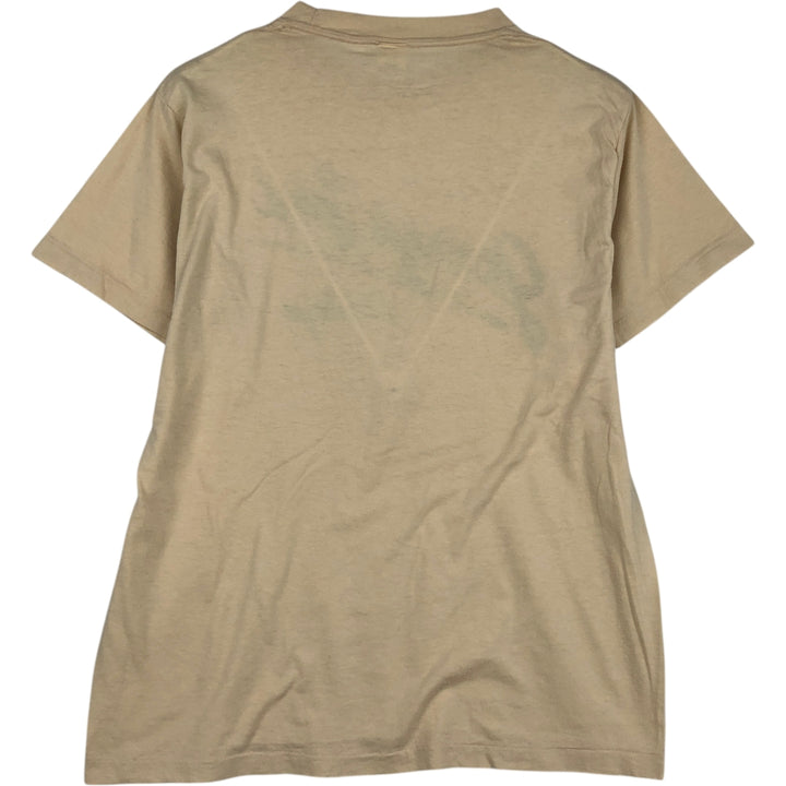 Vintage 1980'S PAC College T-Shirt, Made in USA, Men's XL polyester Beige type Vintage Second Hand