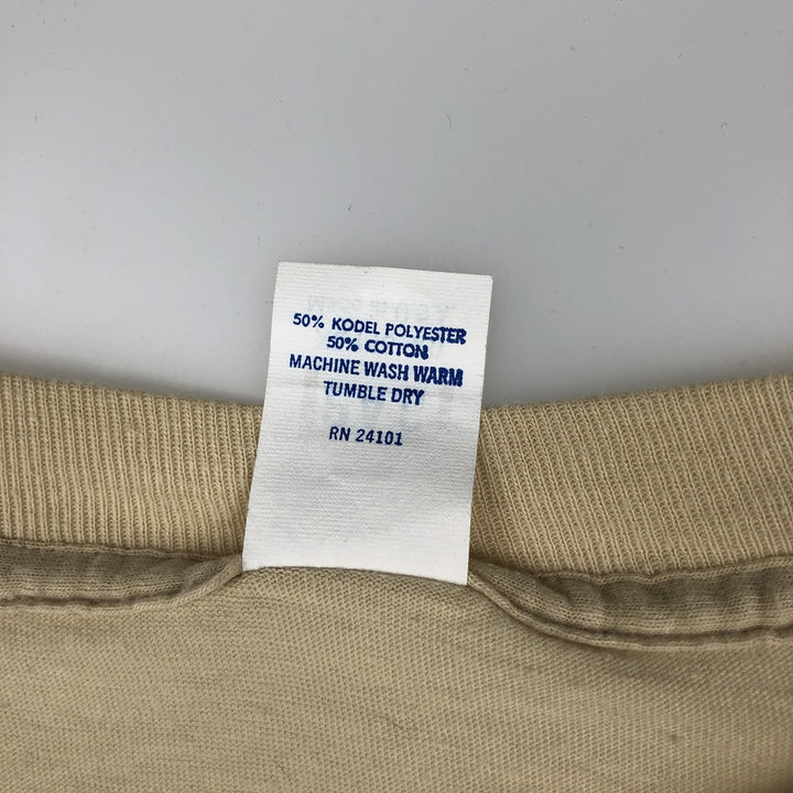 Vintage 1980'S PAC College T-Shirt, Made in USA, Men's XL polyester Beige type Vintage Second Hand