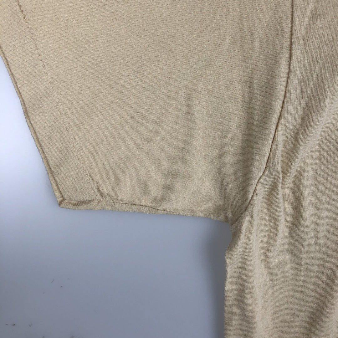 Vintage 1980'S PAC College T-Shirt, Made in USA, Men's XL polyester Beige type Vintage Second Hand