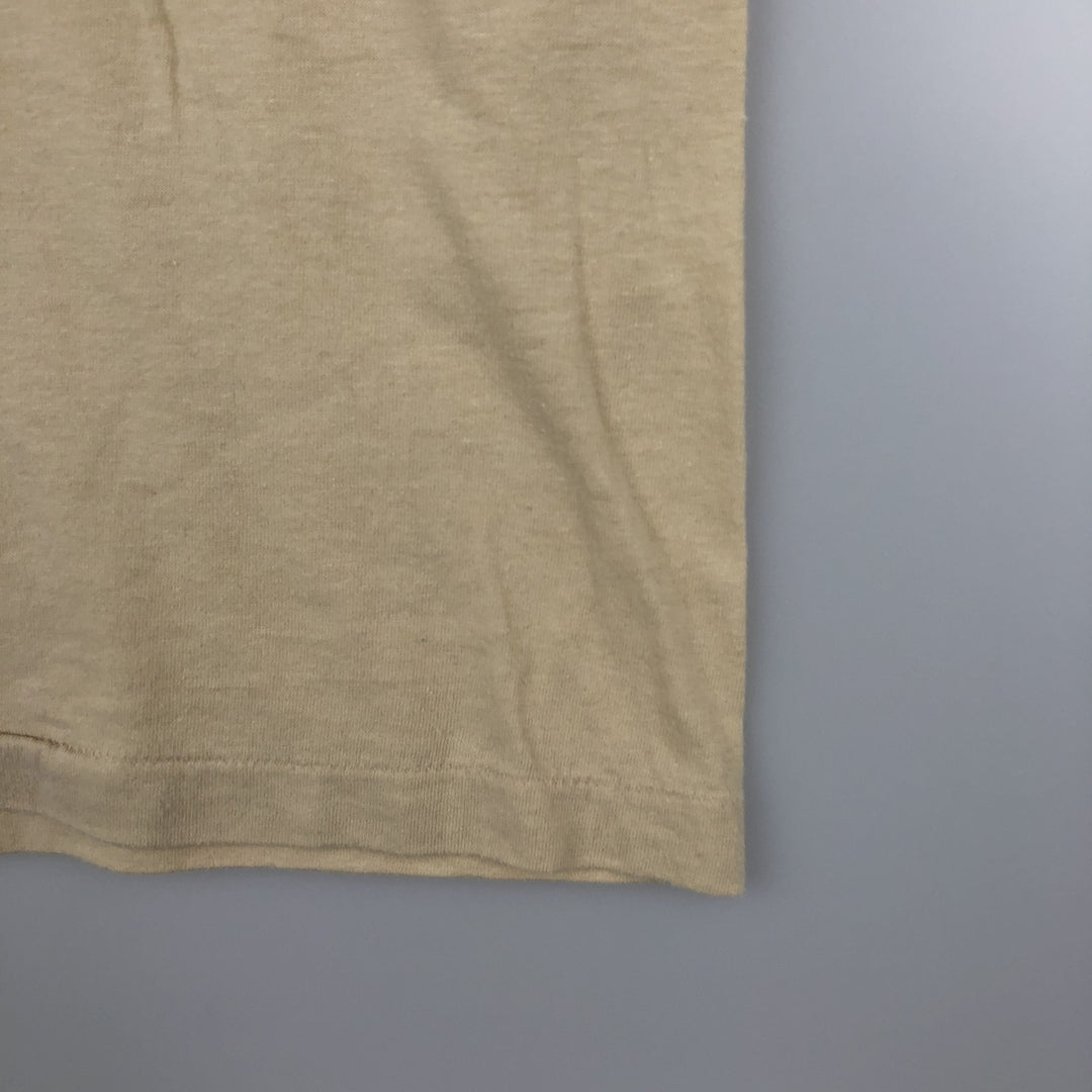 Vintage 1980'S PAC College T-Shirt, Made in USA, Men's XL polyester Beige type Vintage Second Hand