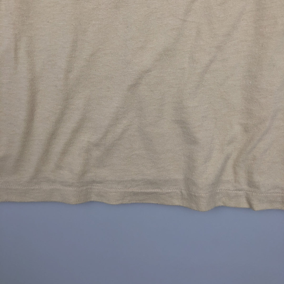 Vintage 1980'S PAC College T-Shirt, Made in USA, Men's XL polyester Beige type Vintage Second Hand