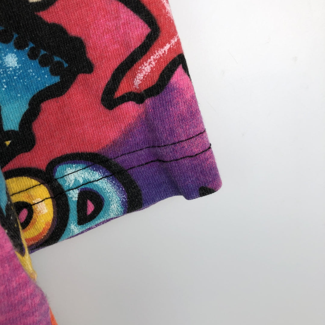 Mammoth All-Over Print T-Shirt, Made in USA, Men's Size L cotton pink type Vintage Second Hand