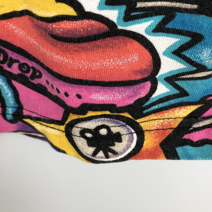 Mammoth All-Over Print T-Shirt, Made in USA, Men's Size L cotton pink type Vintage Second Hand