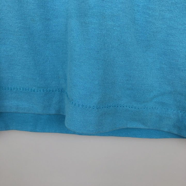 Vintage 90'S Fruit of the Loom Fleet Farm advertising T-shirt, Made in USA, Men's Size Large cotton Blue type light blue Vintage Second Hand