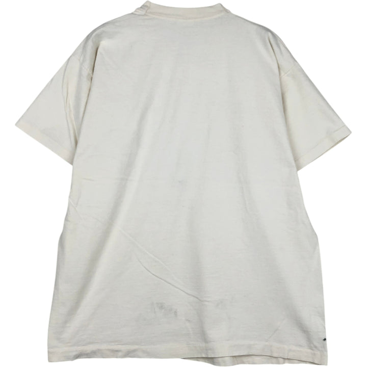 Fruit of the Loom Print T-Shirt, Made in Canada, Men's XL cotton white type Vintage Second Hand