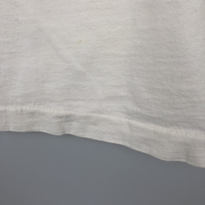 Fruit of the Loom Print T-Shirt, Made in Canada, Men's XL cotton white type Vintage Second Hand