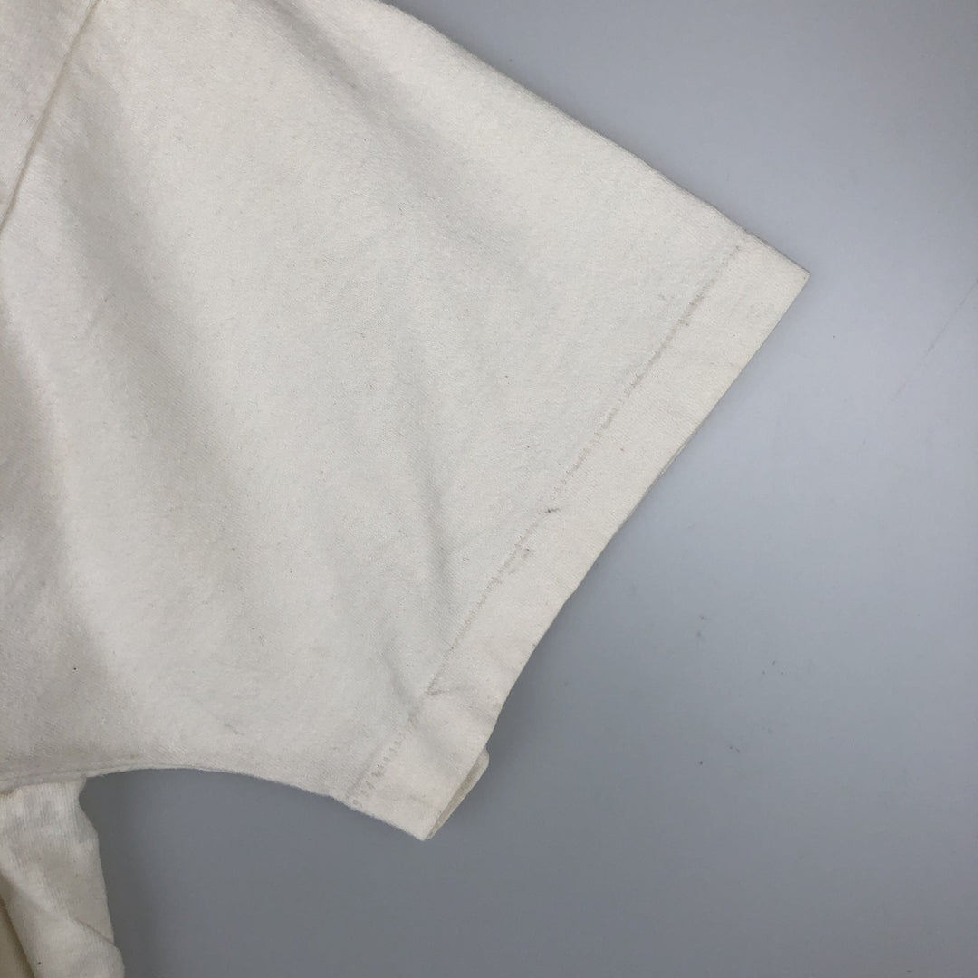 Fruit of the Loom Print T-Shirt, Made in Canada, Men's XL cotton white type Vintage Second Hand