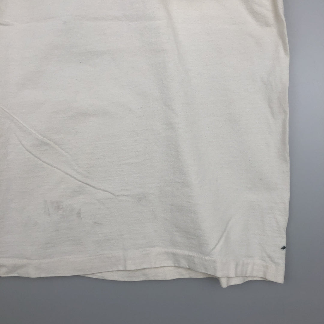 Fruit of the Loom Print T-Shirt, Made in Canada, Men's XL cotton white type Vintage Second Hand