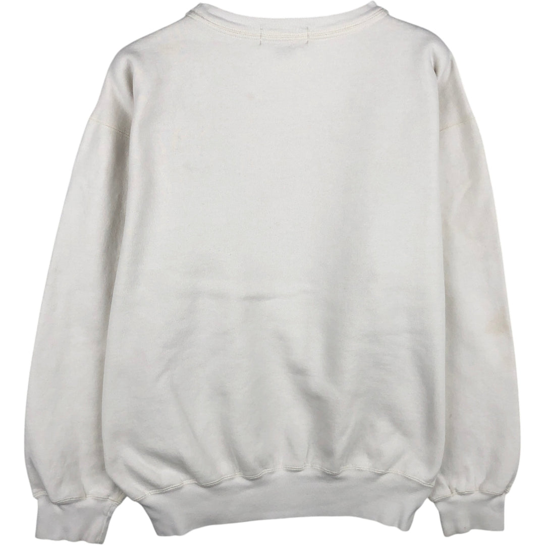 Ralph Lauren POLO by Ralph Lauren One Point Logo Sweatshirt Trainer Men's M size cotton white type Vintage Second Hand