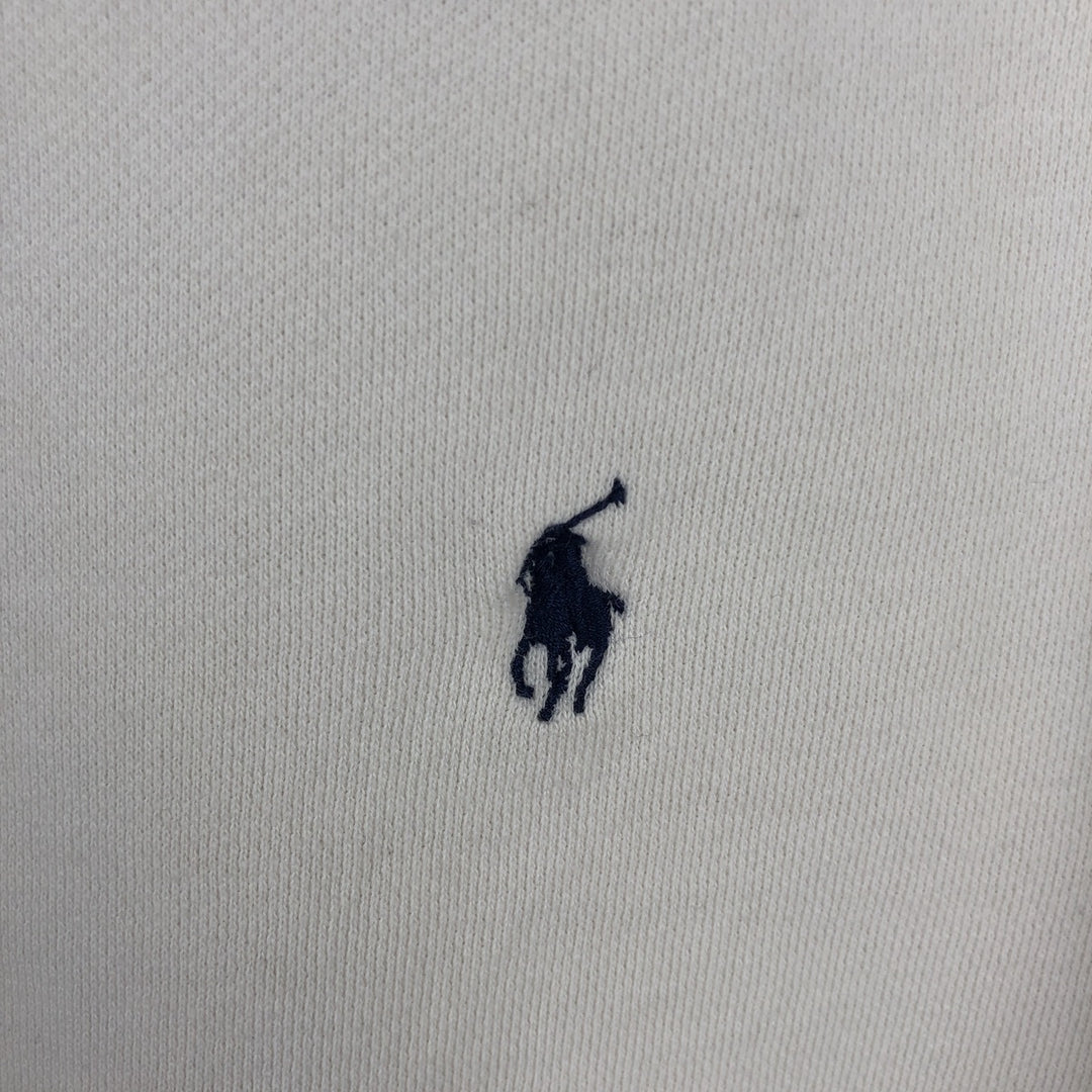 Ralph Lauren POLO by Ralph Lauren One Point Logo Sweatshirt Trainer Men's M size cotton white type Vintage Second Hand