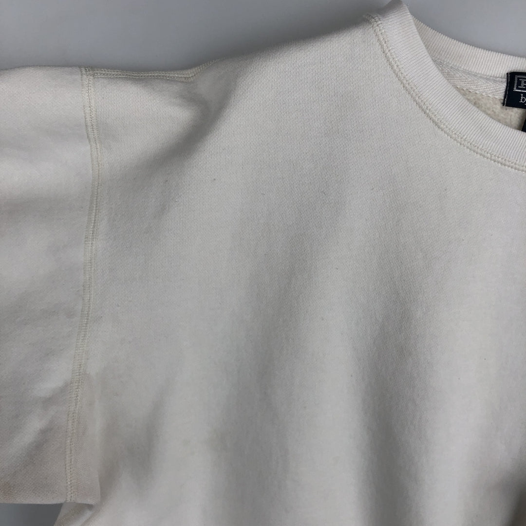 Ralph Lauren POLO by Ralph Lauren One Point Logo Sweatshirt Trainer Men's M size cotton white type Vintage Second Hand